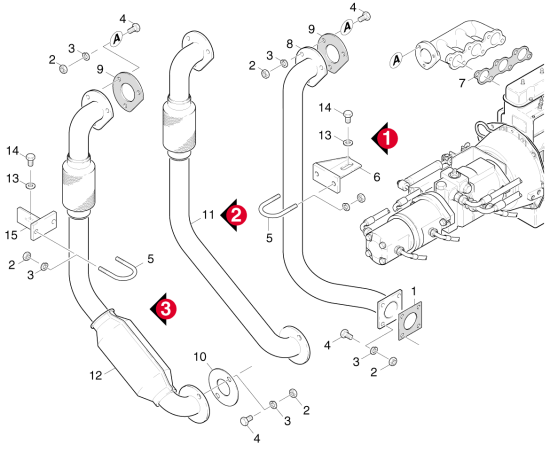 KÄRCHER Professional Ersatzteile Kehrmaschinen KMR 1700 D      EU  Kruemmer Auspuff