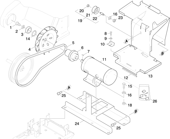 KÄRCHER Professional Ersatzteile Kehrmaschinen KSM 950 S BAT 0 Motor Einzelteile