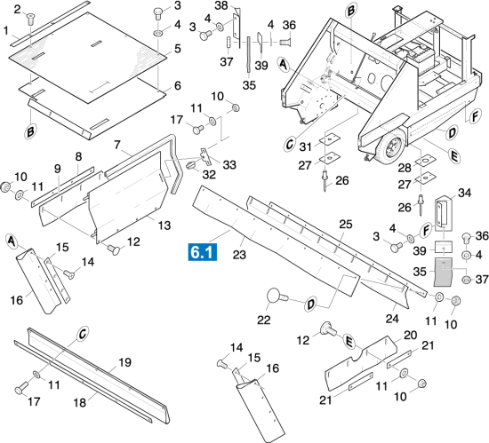 KÄRCHER Professional Ersatzteile Kehrmaschinen KMR 1700 D      EU  Kehrwalzenkasten