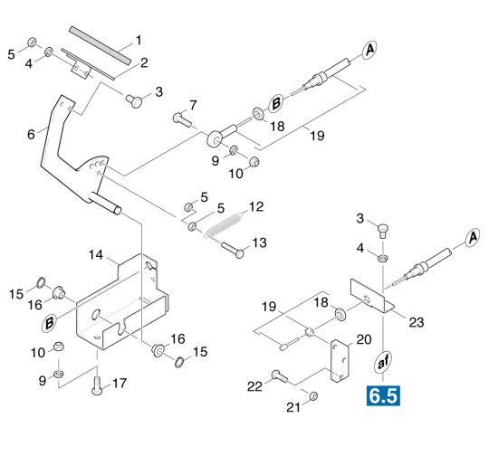 KÄRCHER Professional Ersatzteile Kehrmaschinen KMR 1700 D      EU  Pedal Kehrwalze