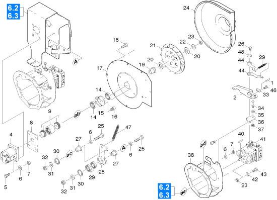 KÄRCHER Professional Ersatzteile Kehrmaschinen KMR 1550 D 2 SB  Geblaese und Pumpe 1.948-134.0