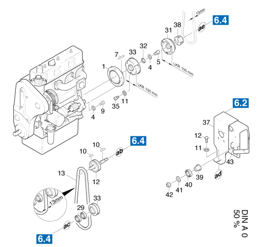 KÄRCHER Professional Ersatzteile Kehrmaschinen KMR 1550 D-KAT-2SB  Antrieb Hydraulik 1.948-334.0