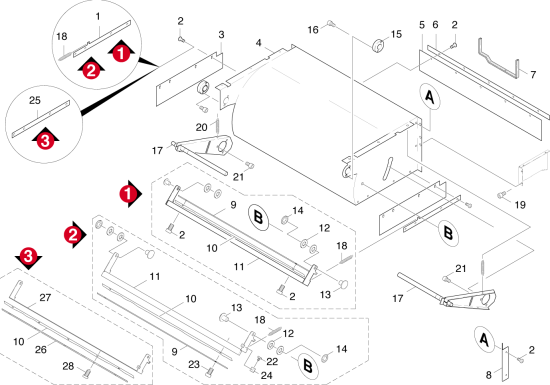 KÄRCHER Professional Ersatzteile Kehrmaschinen KSM 950 B -2 SB 0 Kehrwalzenkasten