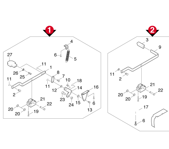 KÄRCHER Professional Ersatzteile Kehrmaschinen KSM 690 BAT 0 Fusshebel
