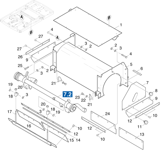 KÄRCHER Professional Ersatzteile Kehrmaschinen KMR 1200 B  Kehrwalzenkasten 1.891-104.0