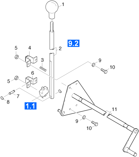 KÄRCHER Professional Ersatzteile Kehrmaschinen KMR 1200 B  Hebel Kehrwalze 1.891-104.0