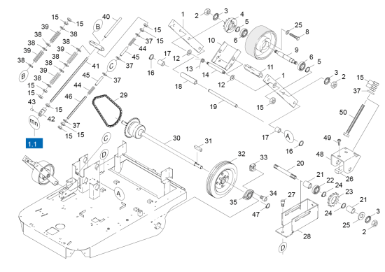 KÄRCHER Professional Ersatzteile Kehrmaschinen KMR 1050 BAT Fahrantrieb 1.047-101.0
