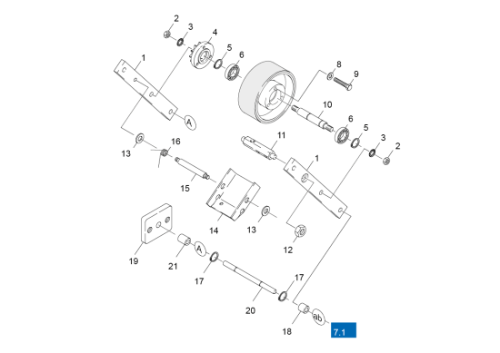 KÄRCHER Professional Ersatzteile Kehrmaschinen KMR 1050 XXL-BAT Reibrad 1.047-921.0