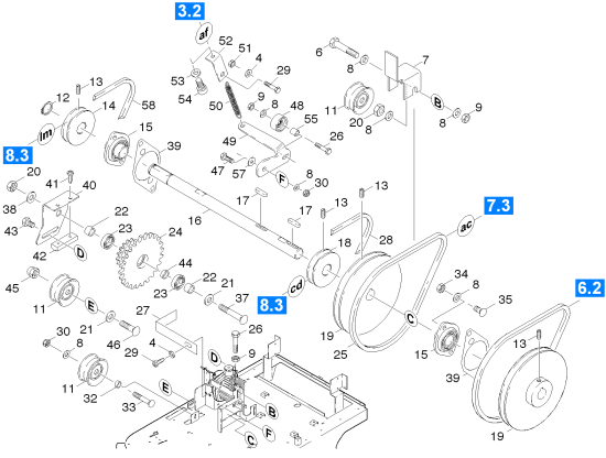 KÄRCHER Professional Ersatzteile Kehrmaschinen KMR 1050 XXL-B  Kehrantrieb 1.047-924.0