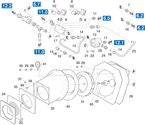 KÄRCHER Professional Ersatzteile Kehrmaschinen KMR 1700 D      EU  Geblaese