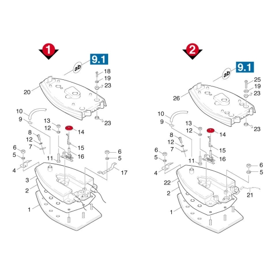 KÄRCHER Ersatzteile Dampfreiniger K 1701-M.BE *EU 1.995-900.0 Buegeleisen