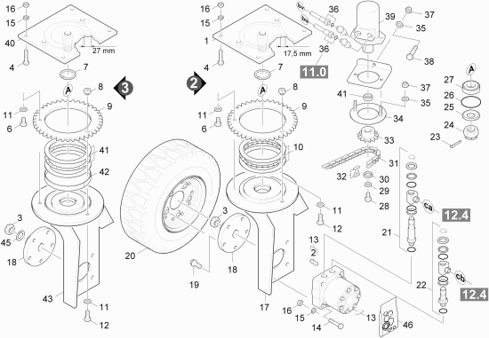 KÄRCHER Professional Ersatzteile Kehrmaschinen KMR 1700 D      EU  Hinterrad