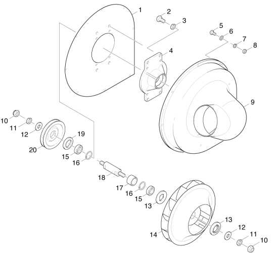 KÄRCHER Professional Ersatzteile Kehrmaschinen KMR 1200 BAT Luefter 1.891-101.0