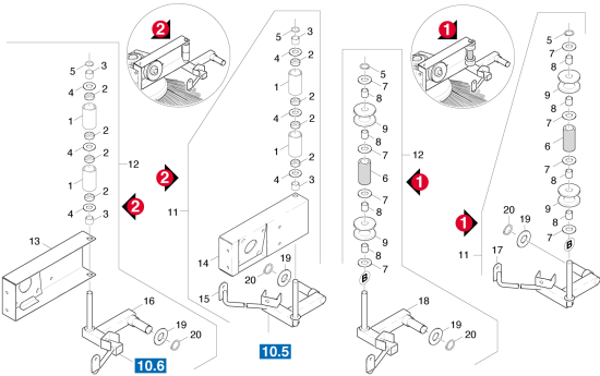 KÄRCHER Professional Ersatzteile Kehrmaschinen KMR 1200 B  Seitenbesen Halterung 1.891-104.0