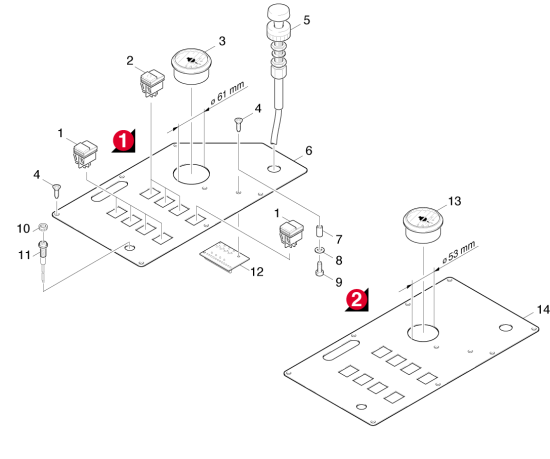KÄRCHER Professional Ersatzteile Kehrmaschinen KMR 1700 D      EU  Schalttafel