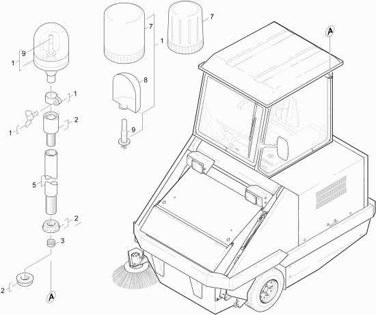 KÄRCHER Professional Ersatzteile Kehrmaschinen KMR 1700 D      EU  Rundumkennleuchte