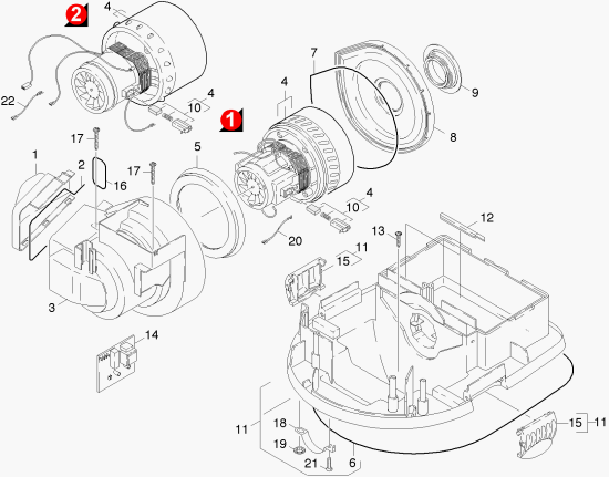 KÄRCHER Professional Ersatzteile Sauger NT 361 ECO TE   EU 1.184-201.0 Saugturbine
