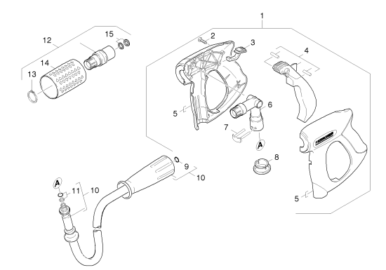 KÄRCHER Professional Ersatzteile Hochdruckreiniger Kaltwasser HD 7/18 C PLUS  EU 1.151-603.0 Handspritzpistole
