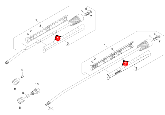 KÄRCHER Professional Ersatzteile Hochdruckreiniger Kaltwasser HD 7/18 C PLUS  EU 1.151-603.0 Strahlrohr