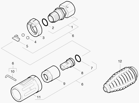 KÄRCHER Professional Ersatzteile Hochdruckreiniger Kaltwasser HD 7/18  -4M  EU-I 1.524-200.0 Düse