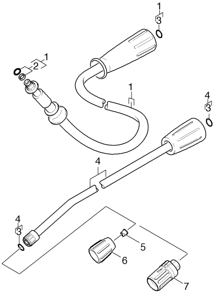 KÄRCHER Professional Ersatzteile Hochdruckreiniger Heisswasser HDS 551 C ECO   EU 1.169-601.0 Strahlrohr