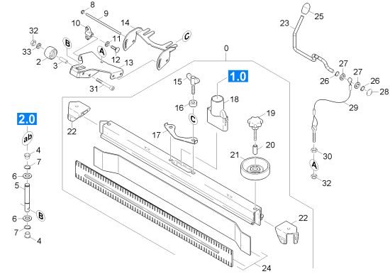 KÄRCHER Professional Ersatzteile Bodenreiniger BR 40/25 C Bp Pack  EU 1.515-301.0 Saugbalken