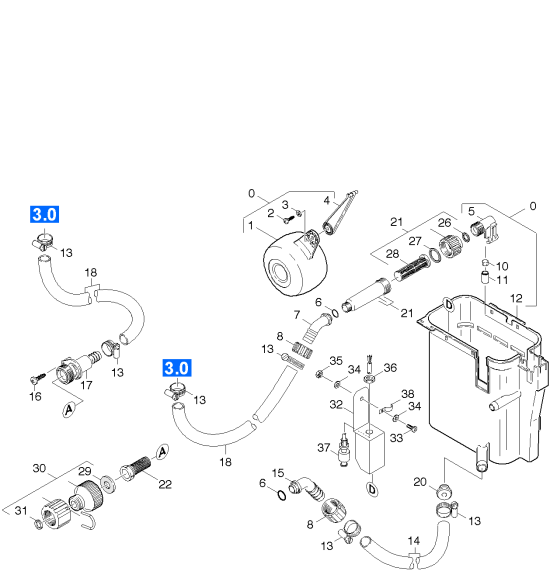 KÄRCHER Professional Ersatzteile Hochdruckreiniger Heisswasser HDS 4.0/20 -4M Ea 1.027-352.0 Schwimmerkasten