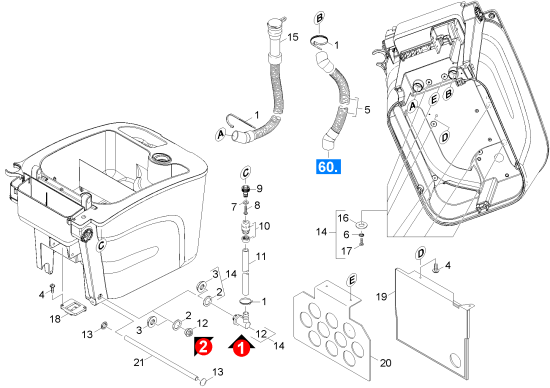KÄRCHER Professional Ersatzteile Bodenreiniger BR 40/25 C Bp Pack  EU 1.515-301.0 Einzelteile