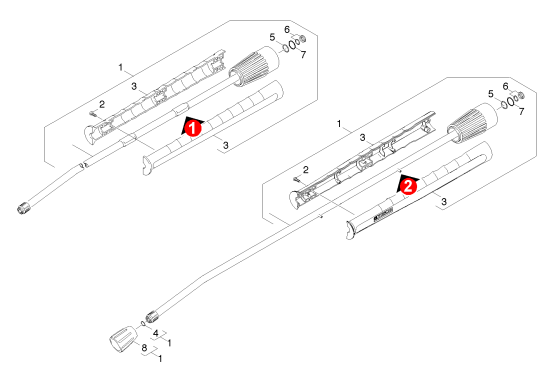 KÄRCHER Professional Ersatzteile Hochdruckreiniger Kaltwasser HD 9/20 -4M EU-I 1.524-401.0 Strahlrohr