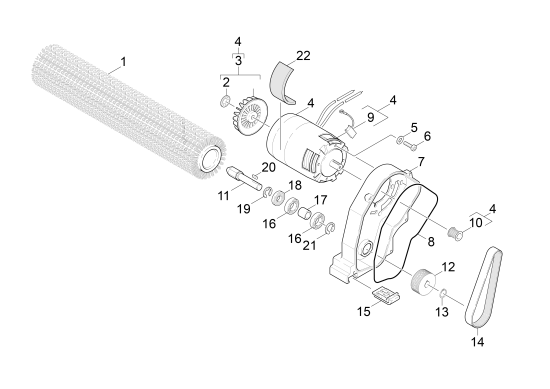 KÄRCHER Professional Ersatzteile Bodenreiniger BR 55/60 W BP Pack DOSE 1.384-122.0 Antrieb