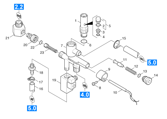 KÄRCHER Professional Ersatzteile Hochdruckreiniger Heisswasser HDS 12/14 -4 ST GAS LPG EU-I 1.251-111.0 Sicherheitsblock
