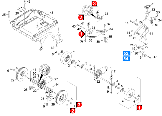 KÄRCHER Professional Ersatzteile Bodenreiniger BD 45/40 W Bp Pack EU 1.533-109.0 Rahmen
