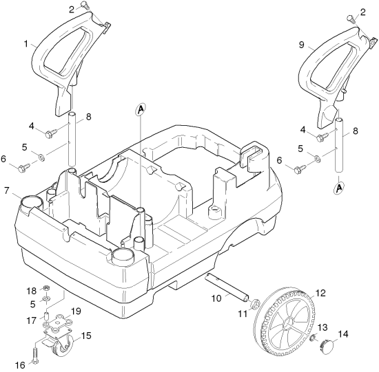 KÄRCHER Professional Ersatzteile Hochdruckreiniger Heisswasser HDS 3.0/20C Ea 1.170-612.0 Rahmen