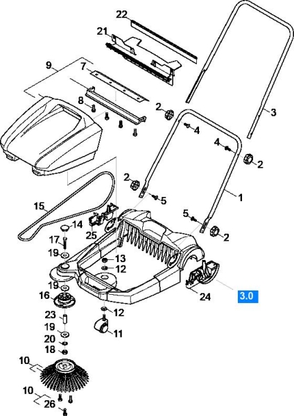 KÄRCHER Ersatzteile Kehrmaschine S 550 1.766-200.0 Einzelteile S 550