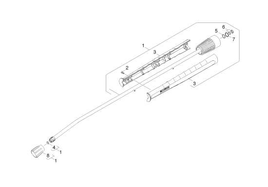 KÄRCHER Professional Ersatzteile Hochdruckreiniger Kaltwasser HD 600          EU 1.284-101.0 Strahlrohr