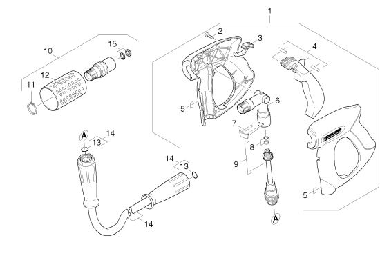 KÄRCHER Professional Ersatzteile Hochdruckreiniger Heisswasser HDS 1150 -4S Basic EU-I 1.028-355.0 Handspritzpistole