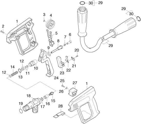 KÄRCHER Professional Ersatzteile Hochdruckreiniger Heisswasser HDS 1000 DE 1.811-882.0 Handspritzpistole