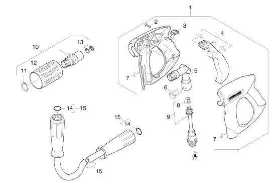 KÄRCHER Professional Ersatzteile Hochdruckreiniger Kaltwasser HD 1090 PLUS  EU 1.951-511.0 Handspritzpistole