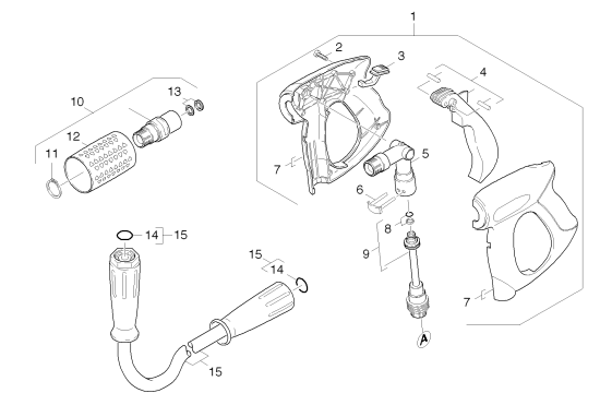 KÄRCHER Professional Ersatzteile Hochdruckreiniger Kaltwasser C 2300  EU 1.951-821.0 Handspritzpistole