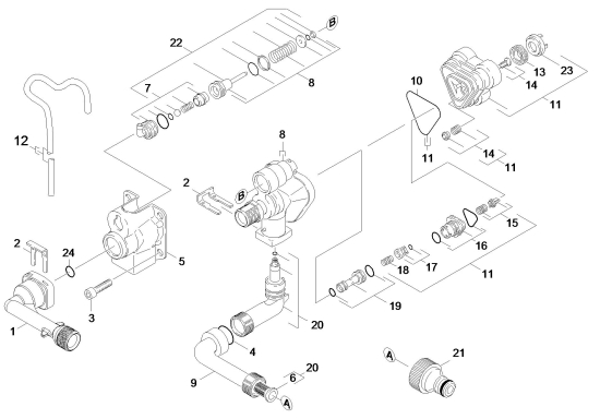 KÄRCHER Ersatzteile Hochdruckreiniger K 3.75 MD T250 *EU 1.950-120.0-A Steuergehaeuse