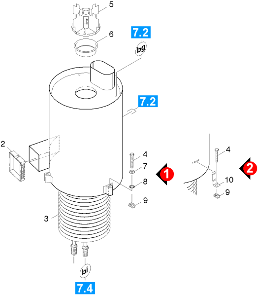 KÄRCHER Professional Ersatzteile Hochdruckreiniger Heisswasser HDS 501 C -MS EU 1.272-109.0 Heizschlange