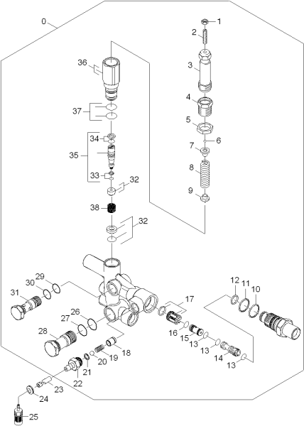 KÄRCHER Professional Ersatzteile Hochdruckreiniger Kaltwasser HD 10/16-4 Cage Ex 1.353-762.0 Ueberstroemer