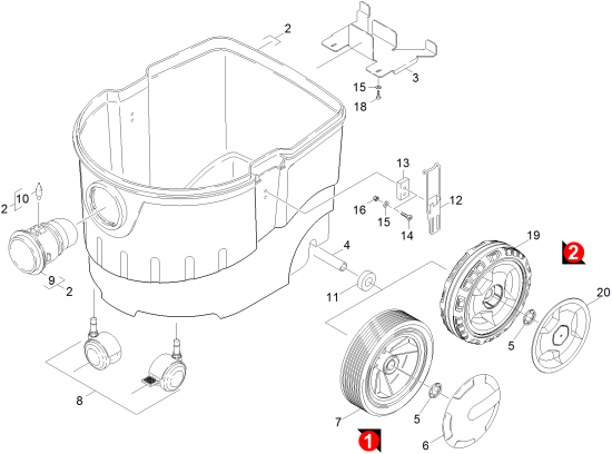 KÄRCHER Professional Ersatzteile Sauger NT 35/1 Tact Bs  EU 1.184-702.0 Behaelter Einzelteile