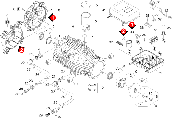 KÄRCHER Professional Ersatzteile Hochdruckreiniger Heisswasser HDS 10/20 -4M 1.071-401.0 Motor