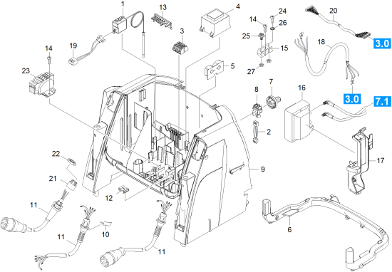 KÄRCHER Professional Ersatzteile Hochdruckreiniger Heisswasser HDS 12/18 -4S ADE EU-I 1.071-604.0 E-Geraeteschrank