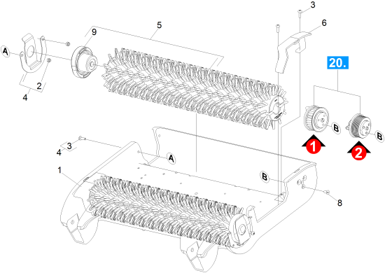 KÄRCHER Professional Ersatzteile Bodenreiniger BRS 43/500C   EU 1.006-671.0 Buerstenwalze