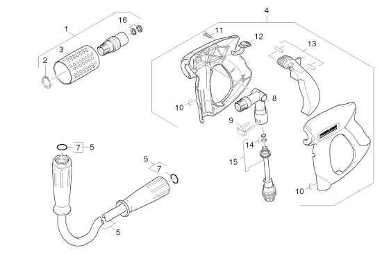 KÄRCHER Professional Ersatzteile Hochdruckreiniger Heisswasser HDS 10/20 -4M CLASSIC 1.071-406.0 Handspritzpistole