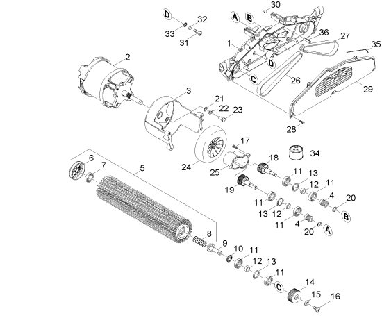 KÄRCHER Professional Ersatzteile Bodenreiniger BRS 40/1000C     EU 1.783-320.0 Antrieb