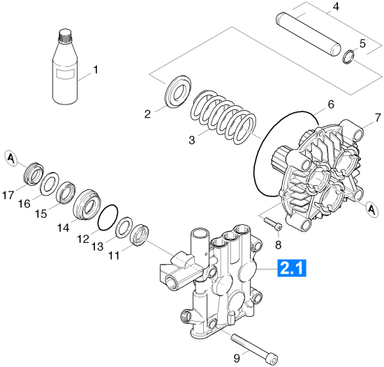 KÄRCHER Professional Ersatzteile Hochdruckreiniger Heisswasser HDS 7/12-4 M EU-I 1.077-921.0 Kolben