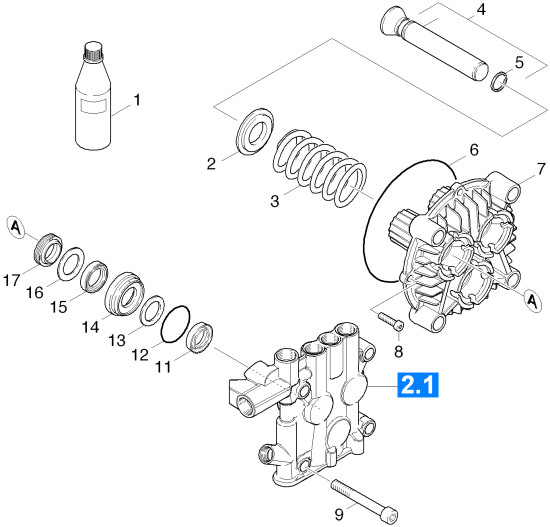 KÄRCHER Professional Ersatzteile Hochdruckreiniger Heisswasser HDS 12/18 -4S Classic EU-I 1.071-607.0 Kolben